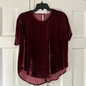 Madewell Velvet Wine Blouse